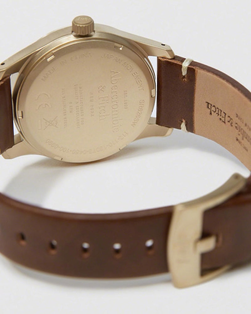 Leather-Strap Watch